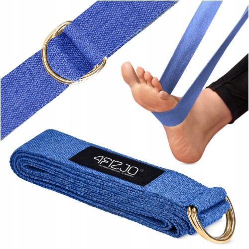 Ремінь для йоги 4Fizjo 300 см, синій, код: P-5907739318435