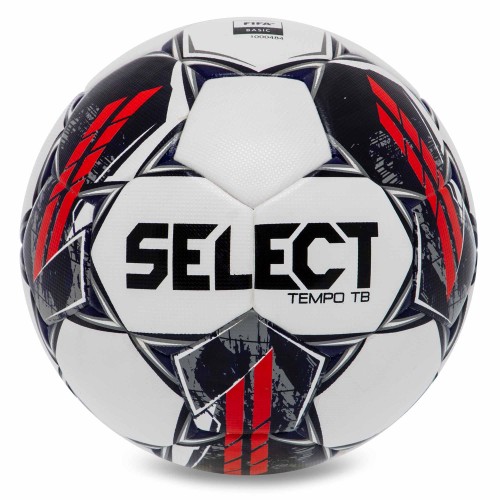 М"яч футбольний Select Tempo TB FIFA Basic V23 №5, білий-сірий, код: TEMPO-5WGR