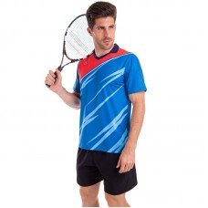 Форма для великого тенісу чоловіча Lingo M, зріст 160-165, блакитний-червоний, код: LD-1843A_MNR