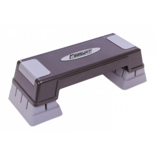 Степ-платформа EasyFit Step-D 3-ступінчаста, чорний-сірий, код: EF-0543-EF