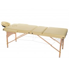Масажний стіл 3-х секційний Relax HY-30110 дерево, бежевий, код: К00015189
