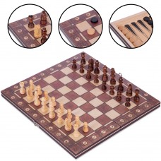 Шахи, шашки, нарди 3 в 1 ChessTour, код: W7703H