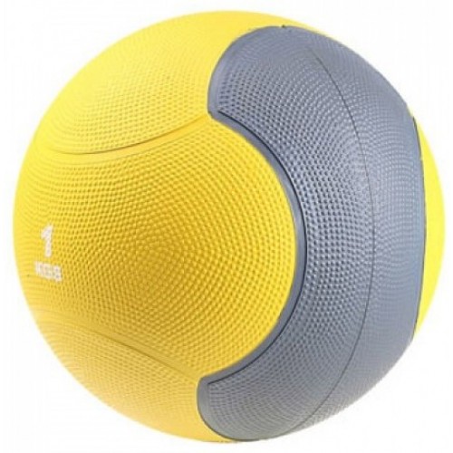 Медбол LiveUp Medicine Ball 1 кг, жовтий-синій, код: 6951376107463