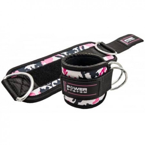 Манжети на щиколотку Power System Ankle Strap Camo Pink/Black, код: PS_3470_Pink/Black