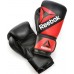 Боксерські рукавиці Reebok Combat Leather Boxing Gloves 10 унцій, чорний-червоний, код: 885652010320