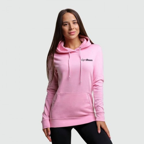 Толстовка жіноча GymBeam Clothing PRO Baby Pink XS, рожевий-чорний, код: 21681121-GB