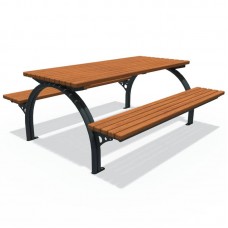 Стіл з лавками InterAtletika Копенгаген, 1800х1682х750 мм, код: LPS709-SM