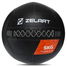 М"яч волбол для кросфіту та фітнесу Zelart Wall Ball 5кг, чорний, код: TA-7822-5-S52
