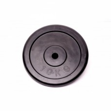 Диск домашній гумовий чорний Fitnessport RCP10-10 кг, код: 10036-AX