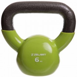 Гиря чавунна з вініловим покриттям Zelart 6кг зелений, код: TA-2680-6_G Гиря чавунна з вініловим покриттям Zelart 6кг зелений, код: TA-2680-6_G