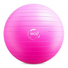 М"яч для фітнесу (фітбол) WCG Anti-Burst + насос 750 мм, рожевий, код: W-000-75-P-IF
