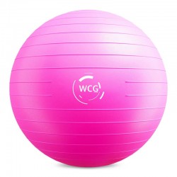 М"яч для фітнесу (фітбол) WCG Anti-Burst + насос 750 мм, рожевий, код: W-000-75-P-IF