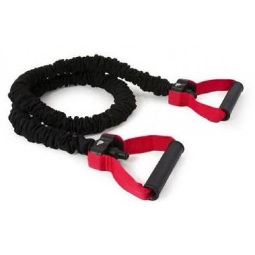 Еспандер трубчастий Adidas Power Tube 122 см, чорний-червоний, код: 885652000260