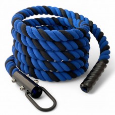 Канат для лазіння Orlins CrossFit х/б 5 м, діаметр 40 мм з кронштейном, синьо-чорний, код: RO-156