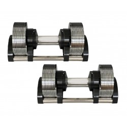 Гантель набірна Generation Fitness GF3-20kg, 2x3-20 кг, хром, код: 523183-AX