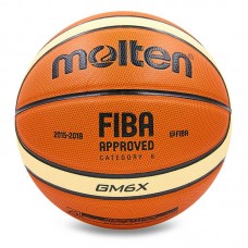 М"яч баскетбольний Molten №6, помаранчевий-бежевий, код: BGM6X М"яч баскетбольний Molten №6, помаранчевий-бежевий, код: BGM6X