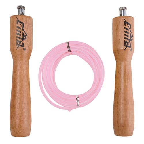 Скакалка Cima 3000мм, ручка дерево, код: CM587-WS Скакалка Cima 3000мм, ручка дерево, код: CM587-WS