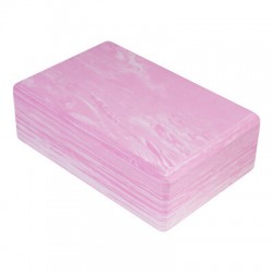 Йога блок FitGo "Мармуровий" 230х150х80 мм, рожевий, код: 3896P-WS