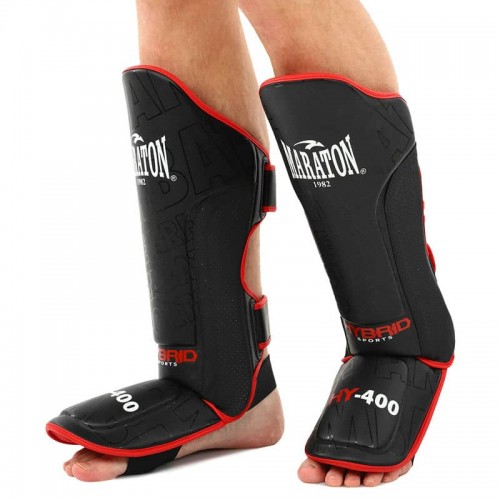 Захист гомілки та стопи дитячий Муай Тай, ММА, Кікбоксинг Maraton M, чорний-червоний, код: BO-9792_MR Захист гомілки та стопи дитячий Муай Тай, ММА, Кікбоксинг Maraton M, чорний-червоний, код: BO-9792_MR