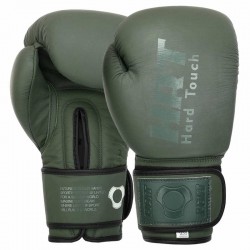 Боксерські рукавиці шкіряні Hard Touch 14 унцій, оливковий, код: BO-4230_14OL