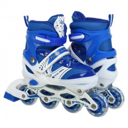 Роликові ковзани розсувні Fei Bao L (39-42), синій-сірий, код: SF-805_LBL Роликові ковзани розсувні Fei Bao L (39-42), синій-сірий, код: SF-805_LBL