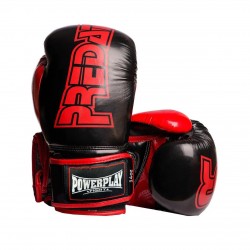 Боксерські рукавиці PowerPlay чорні карбон 8 унцій, код: PP_3017_8oz_Black