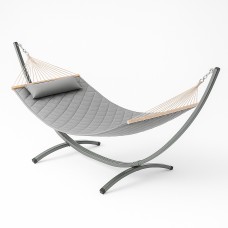 Стійка для гамака + Двомісний гамак з планками WCG Soft XXL 2000x1400 мм, сірий, код: WCGR-H05-4-IF