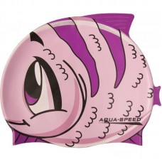 Шапка для плавання Aqua SpeedZoo Fish рожева рибка, код: 5908217655288