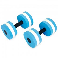 Гантель для аквафітнесу та аквааеробіки аква-гантель Aqua Dumbbell 1 шт, блакитний-білий, код: PL-3351