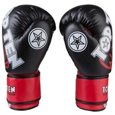Боксерські рукавички TopTen Warrior 10oz, чорно-червоний, код: TTW-10BLK-WS