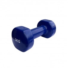 Гантель для фітнесу з вініловим покриттям Generation Fintess FF51D3B-3kg, 1х3 кг, синій, код: 523436-AX Гантель для фітнесу з вініловим покриттям Generation Fintess FF51D3B-3kg, 1х3 кг, синій, код: 523436-AX