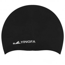 Шапочка для плавання силіконова для дорослих Yingfa L чорний, код: C0081_LBK Шапочка для плавання силіконова для дорослих Yingfa L чорний, код: C0081_LBK