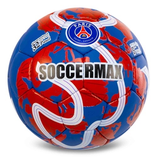 М"яч футбольний SoccerMax Paris Saint-Germain №5 PU, темно-синій-бордовий, код: FB-0047-818