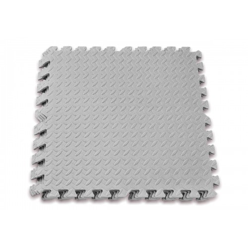 Татамі мат (пазл хвіст ластівки) EasyFit SwallowTail 4 шт, 600х600х10 мм, сірий, код: EF-1950-GY