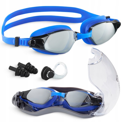 Окуляри для плавання Tsunami Anti-Fog 3 в 1 чохол, бервуха та затиск для носа, код: P-5905973401784