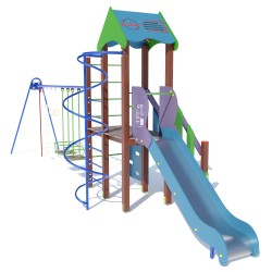 Ігровий комплекс Miros "Єнотік плюс" висота гірки 1200 мм, код: DIO712.2