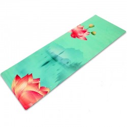 Замшевий килимок для йоги Record 1830x610x3мм бірюзовий з принтом, код: FI-5662-27-S52 Замшевий килимок для йоги Record 1830x610x3мм бірюзовий з принтом, код: FI-5662-27-S52