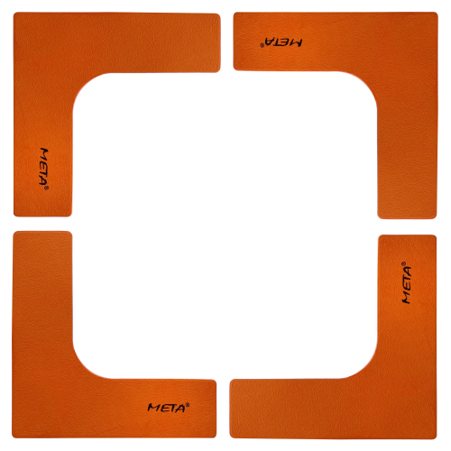 Набір плоских кутових фішок-маркерів Meta Flat Corner Marker Set of 4 25х25 см, помаранчевий, код: 080101514675