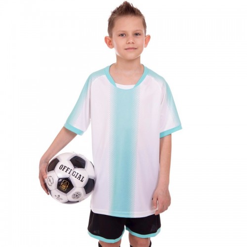 Форма футбольна дитяча PlayGame розмір 3XS, ріст 120, білий-м"ятний, код: D8825B_3XSWM-S52
