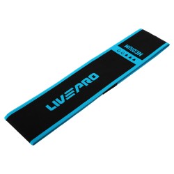 Гумка тканинна для вправ стрічка опору Loop Bands LiveUp Medium, чорний, код: LP8414-M