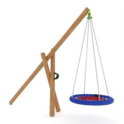 Дерев"яна гойдалка Miros «Гніздо» 4110х1160х3150 мм, код: WP314