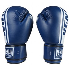 Боксерські рукавички Venum, PVC, 12oz, синій, код: VM19-12B-WS