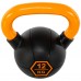 Гиря тренувальна цільна гумова LiveUp Urethane Competition Kettlebell 12кг, чорний-помаранчевий, код: UAZE5336-12