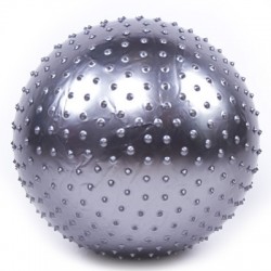 М"яч фітнес FitGo 75см, масажний, срібло, код: 5415-3GR-WS