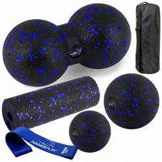 Набір для масажу та йоги PowerPlay EPP (3 м"ячики + валик масажер 15x5,3 см) Blue + резинка 7,5кг., код: PP_4093_Blue Набір для масажу та йоги PowerPlay EPP (3 м"ячики + валик масажер 15x5,3 см) Blue + резинка 7,5кг., код: PP_4093_Blue