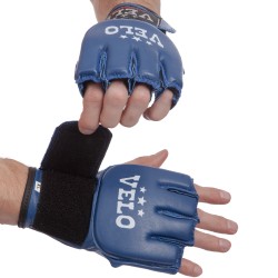 Рукавички для змішаних єдиноборств MMA Velo S синій, код: ULI-4024_SBL