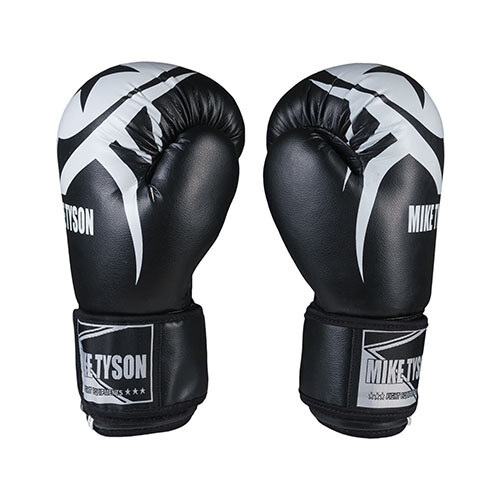 Боксерські рукавички Mike Tyson, PVC, 10oz, чорний, код: MT1707/103-WS Боксерські рукавички Mike Tyson, PVC, 10oz, чорний, код: MT1707/103-WS