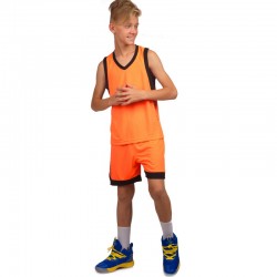 Форма баскетбольна дитяча PlayGame Lingo XS (ріст 150), помаранчевий-чорний, код: LD-8017T_XSORBK-S52