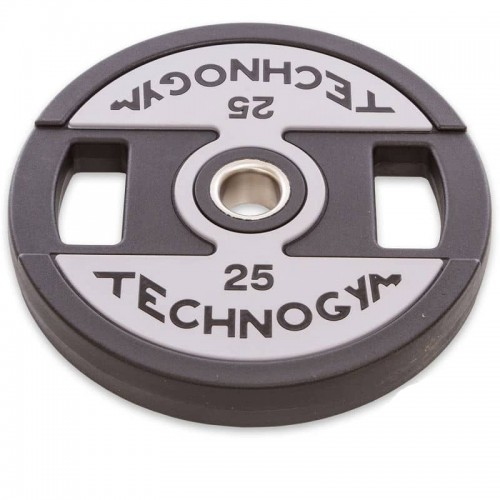 Диски поліуретанові Technogym з хватом і металевою втулкою 25кг (d-51мм), код: TG-1837-25-S52