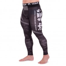 Компресійні штани тайтси чоловічі Venum Okinawa 2XL (50-52), чорний-сірий, код: 9604_2XLBKGR